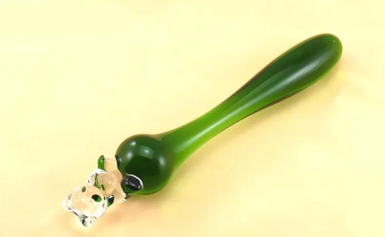 Smooth Green Glass Dildo